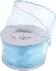 Sheer Organza Wired Edge Ribbon, 2-1/2-inch, 10-yard