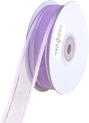 Silver-Lined Satin Edge Organza Ribbon