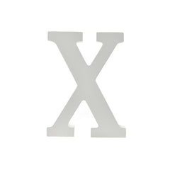 Wooden Standing Letters and Numbers, 4-3/4-inch, White