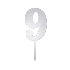 Metallic Acrylic Cake Topper Numbers, 4-1/2-inch