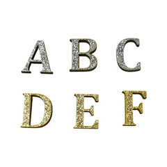 Glittered Wooden Alphabet Letters, 5/8-Inch, 78-Piece