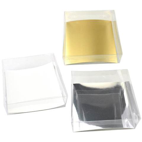 PVC Gift Box, 7-1/2-Inch x 7-1/2-Inch x 2-1/2-Inch, 6-Count