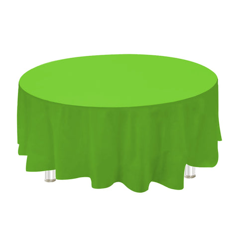 Plastic Table Cover, Round, 84-Inch