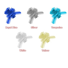 Snow Pull Bow Ribbon, 14 Loops, 1-1/4-Inch, 2-Count