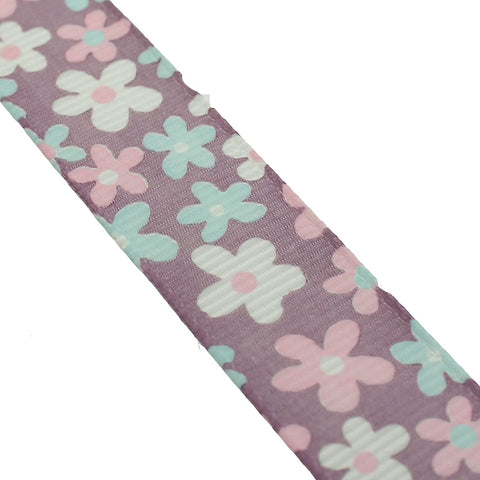 Grosgrain Starburst Floral Ribbon Roll, 5/8-inch, 10-yard, Lavender