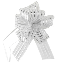 Sheer Organza Pull Bow with Satin Stripes