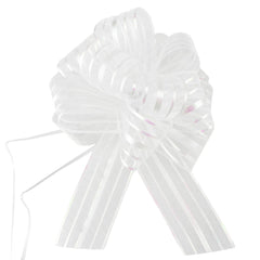 Sheer Organza Pull Bow with Satin Stripes