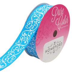 Glitter Swirl Grosgrain Ribbon, 7/8-Inch, 4-Yard