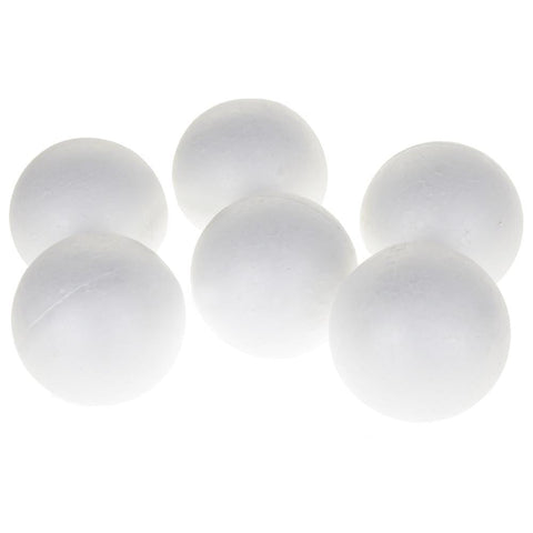 Poly Foam Ball, White, 3-Inch, 6 Count