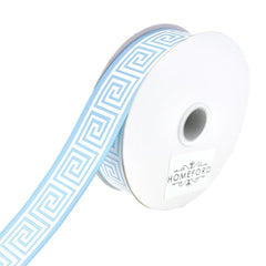 Greek Keys Pattern Printed Ribbon, 7/8-Inch, 4-Yard