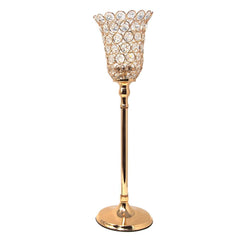 Crystal Tulip Candle Holder Centerpiece, 18-1/2-Inch