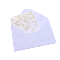 Laser Cut Filigree Accent Blank Invitations, 7-1/4-Inch x 5-Inch, 8-Count