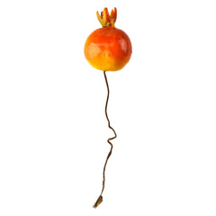 Artificial Glossy Foam Mini Pomegranate Picks, 1-Inch, 8-Count