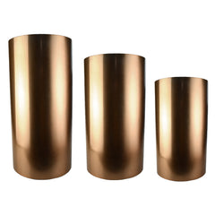 Metal Cylinder Stands, Assorted Sizes, 3-Pack
