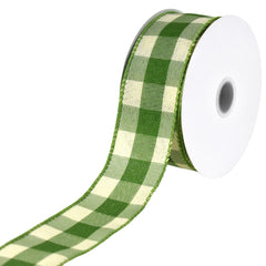 Buffalo Checkered Plaid Wired Ribbon, 10-yard