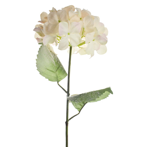 Artificial Snowy Hydrangea Stem, 27-Inch