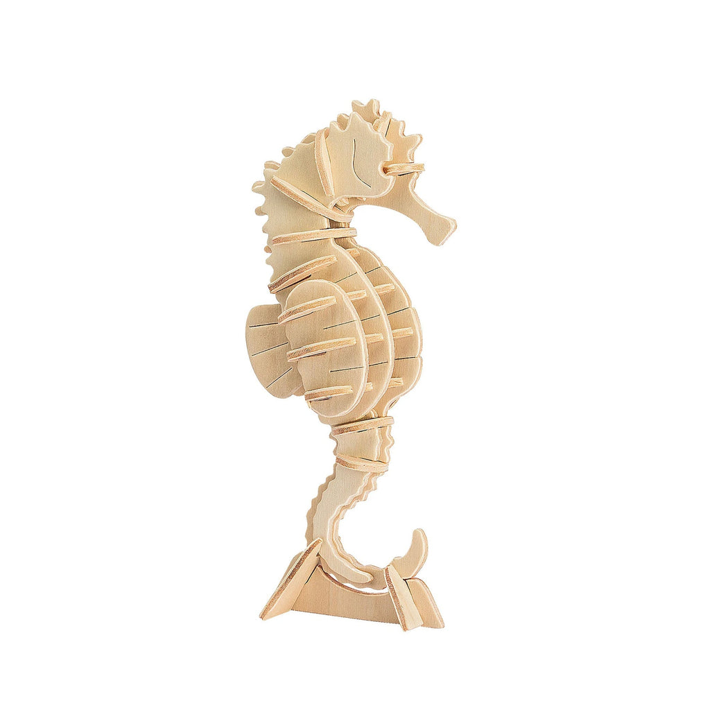 Seahorse 3D Wooden Puzzle, 6-1/4-Inch