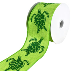 Sea Turtle Wired Ribbon, 2-1/2-inch, 10-yard