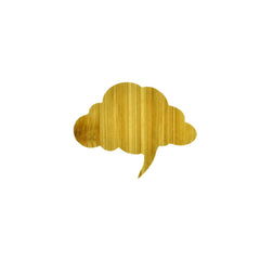 Word Bubble Bamboo Stickers, 2-Inch, 10-Piece