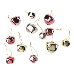 Glitter and Metallic Jingle Bell Ornaments, 39-piece