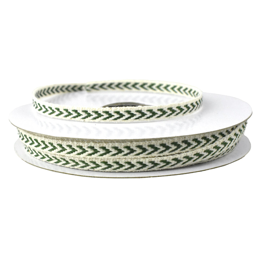 Chevron Stripes Woven Ribbon, 1/8-Inch, 10-Yard