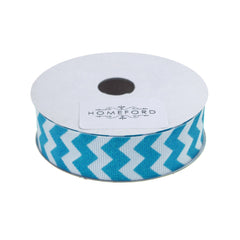 Sugar Chevron White Grosgrain Ribbon, 7/8-inch, 4-yard