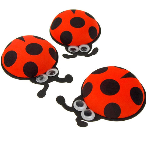 Foam Ladybug Favors with Googly Eyes, Red, 4-1/2-Inch, 10 Count
