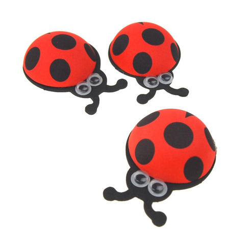 Foam Ladybug Favors with Googly Eyes, Red, 2-1/4-Inch, 10 Count