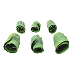 Artificial Tropical Banana Leaf Napkin Ring, Green, 2-1/2-Inch, 6-Count