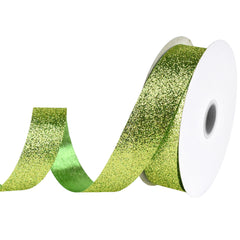 Nylon Metallic Glitter Ribbon, 7/8-inch, 25-yard