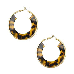 Circle Acetate Hoop Earrings, 2-Inch