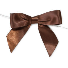 Pre-Tied Satin Bows, 7/8-Inch, 12-Piece