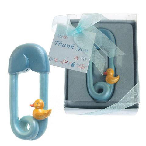 Baby Favors Souvenir, 3-Inch, Safety Diaper Pin, Light Blue