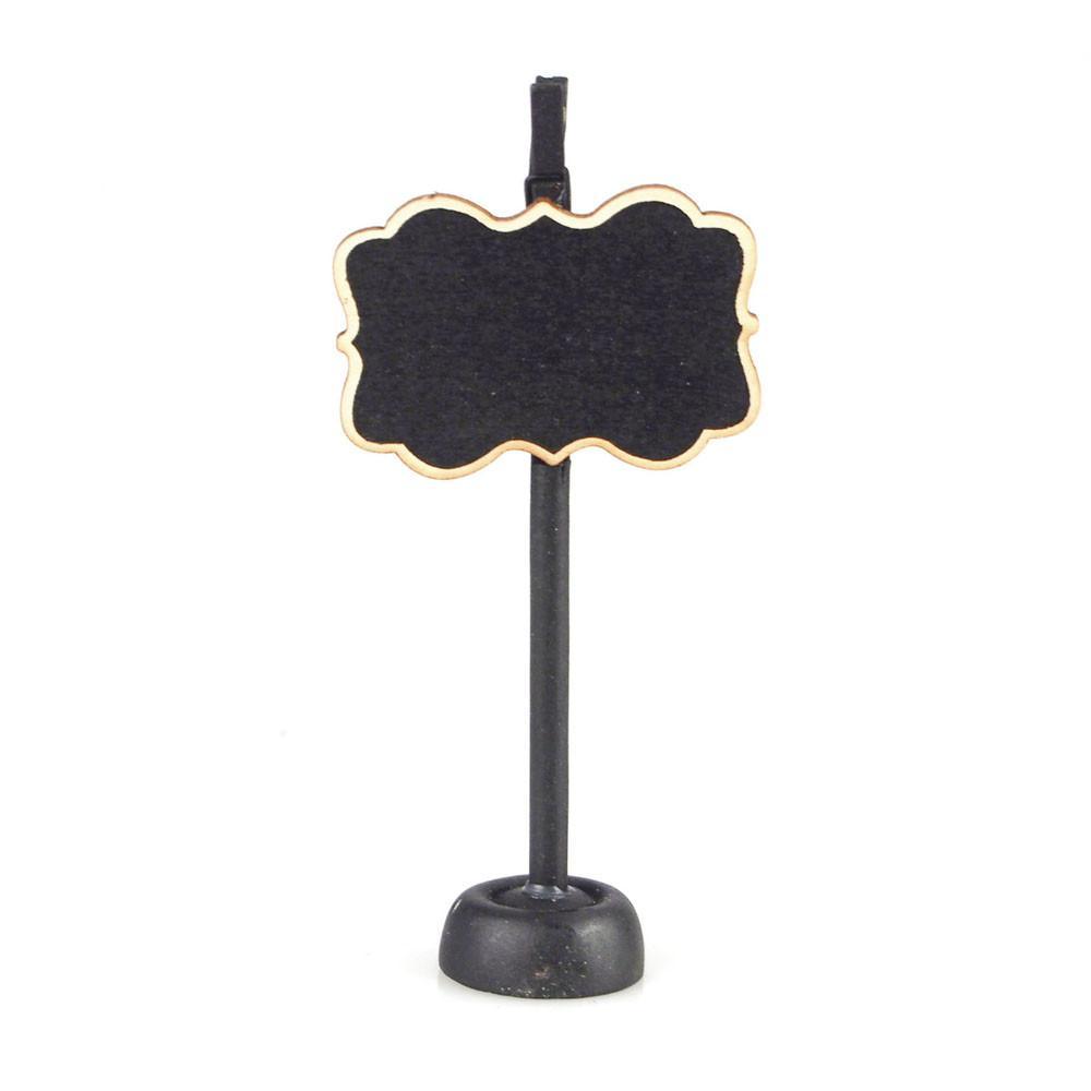 Chalkboard Wooden Card Holder, Bracket, 4-1/2-Inch, Natural Border