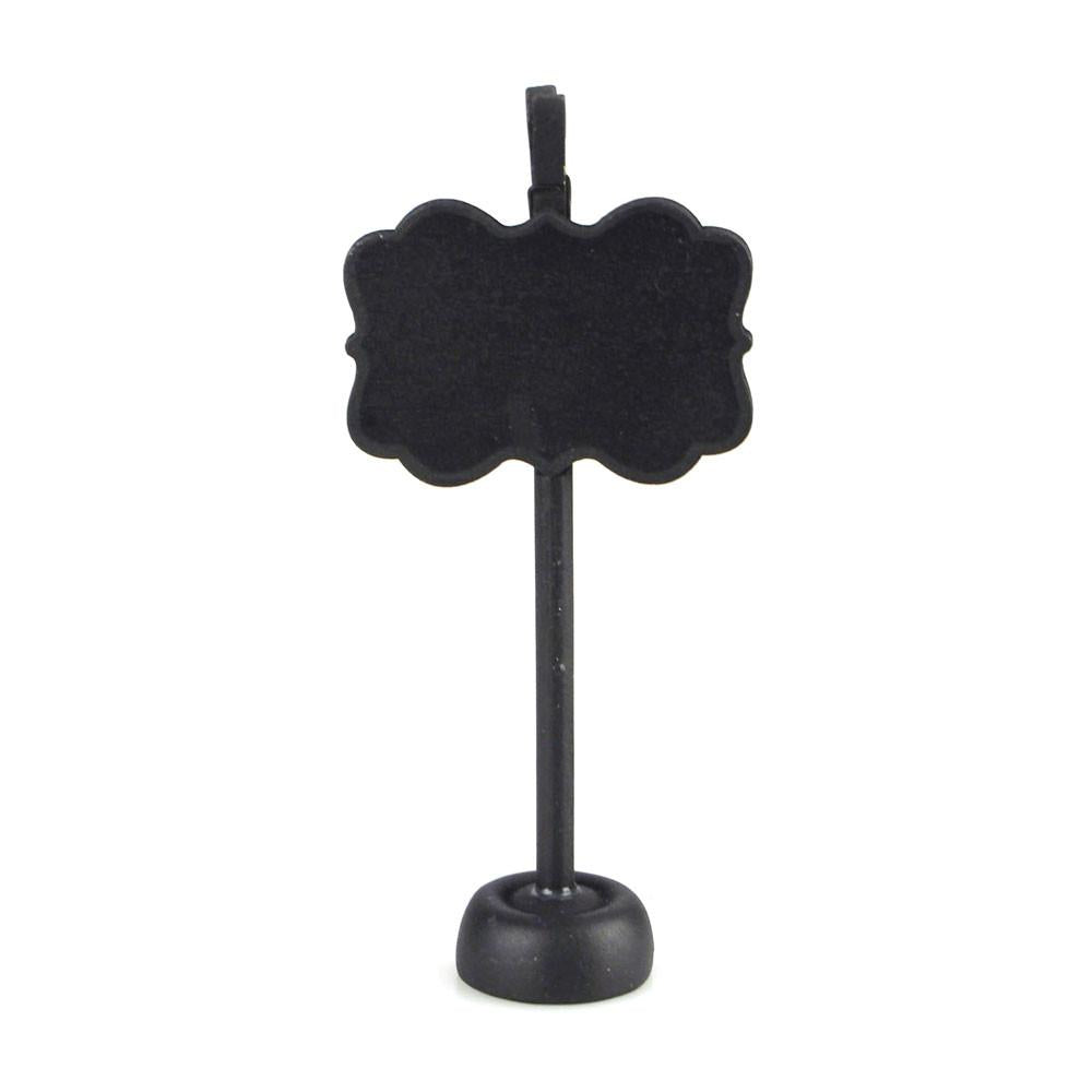 Chalkboard Wooden Card Holder, Bracket, 4-1/2-Inch, Black