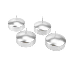 Metallic Floating Disc Unscented Candles, 2-Inch, 4-Count