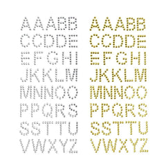 Alphabet Letters Rhinestone Stickers, 3/4-Inch, 40-Piece