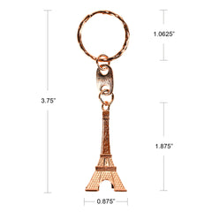 Paris Eiffel Tower Keychain Party Favors, 1-7/8-Inch, 12-Piece