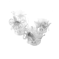 Mini Royal Crown with Rhinestone Organza Bags, 4-1/2-Inch, 6-Count