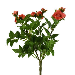 Artificial Mini Rose Bush Spray, 10-Inch