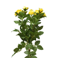 Artificial Mini Rose Bush Spray, 10-Inch