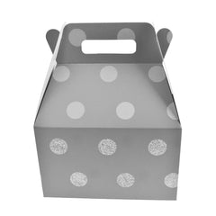 Glitter Polka Dot Cardboard Favor Box, 8-Inch, 3-Count