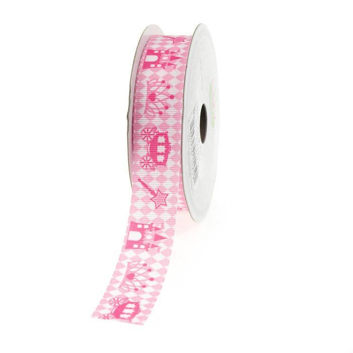 Fairy Tale White Grosgrain Ribbon, 7/8-inch, 10-yard