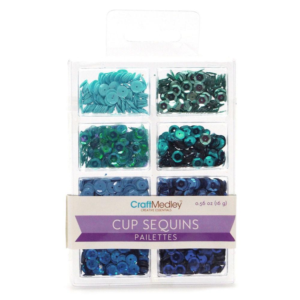 Loose Cup Sequins Palettes, 6mm, 16-gram