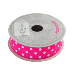 Polka Dot Grosgrain Ribbon, 7/8-Inch, 10 Yards