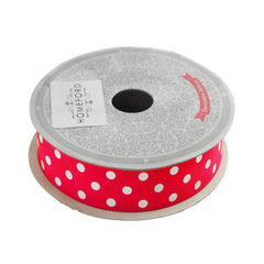 Polka Dot Grosgrain Ribbon, 7/8-Inch, 10 Yards