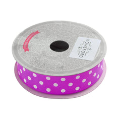 Polka Dot Grosgrain Ribbon, 7/8-Inch, 10 Yards