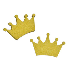 Glitter Wooden Crown Cut-Outs, 3-Inch, 4-Piece