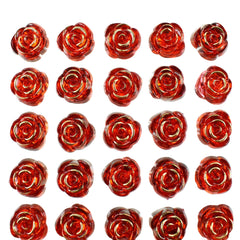 Rose Shaped Rhinestone Stickers, 9/16-Inch, 45-Count