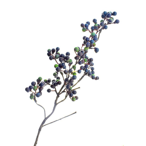 Artificial Blue Berry Branch Spray, 21-Inch